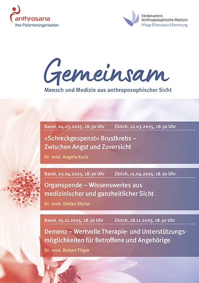 Flyer "Gemeinsam - Mensch und Medizin aus anthroposophischer Sicht"